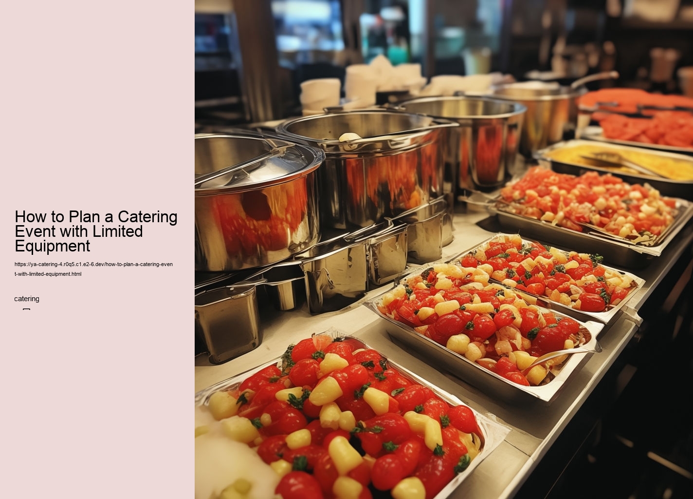 How to Plan a Catering Event with Limited Equipment